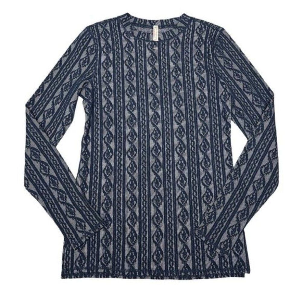 New Free People M Movement‎ Pattern Top Performance Yoga Run Gym Workout